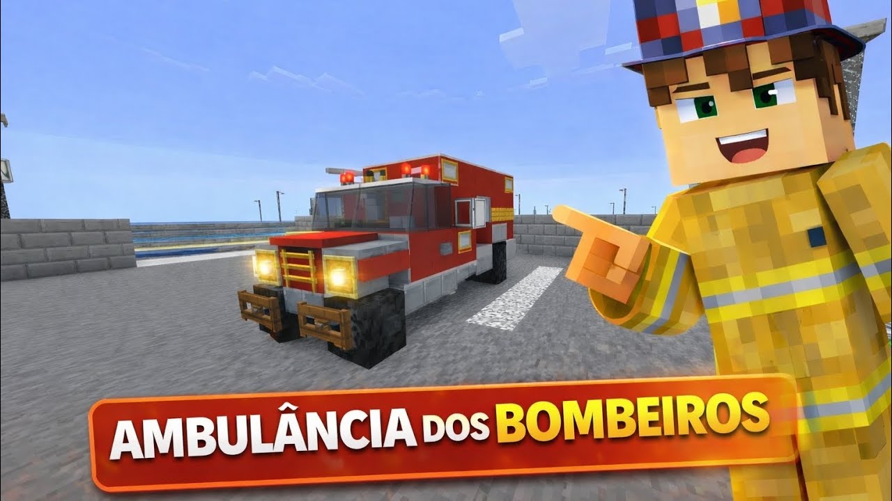Como criar uma AMBULÂNCIA DOS BOMBEIROS no Minecraft (SEM MODS)