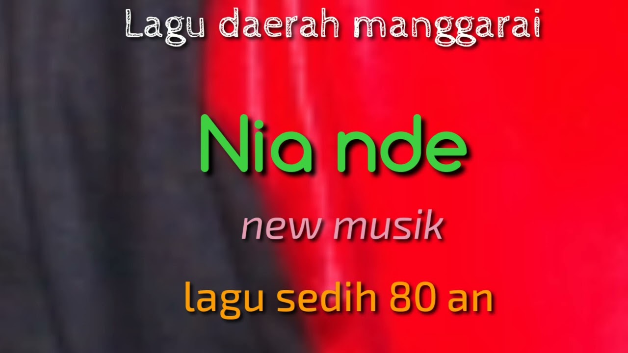 lagu daerah manggarai jadul 80 an nia nde paling viral di jamannya @sarimasarichannel1739