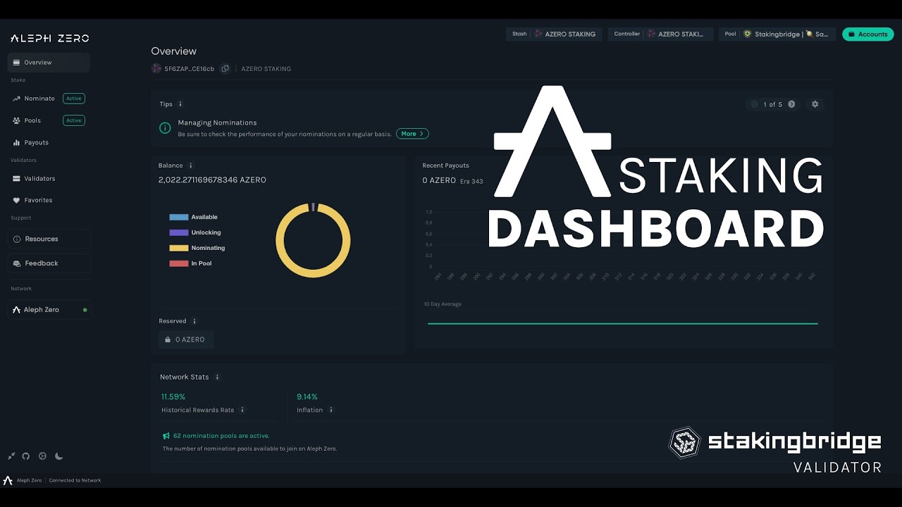 Aleph Zero Staking Dashboard - Direct nomination and nomination pools step-by-step