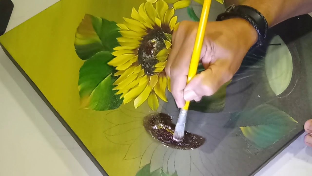 Roberto Ferreira -  Aprenda a pintar Girassol em tela