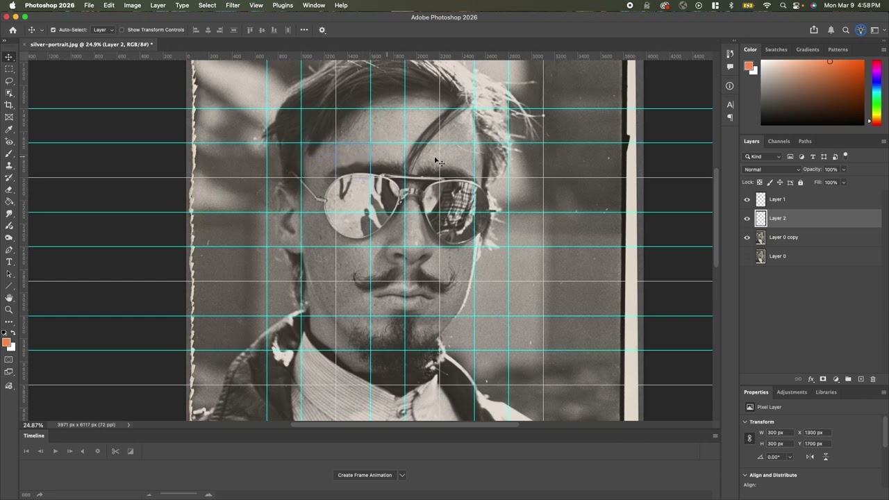 Photoshop Tutorial Grid Guides Collage