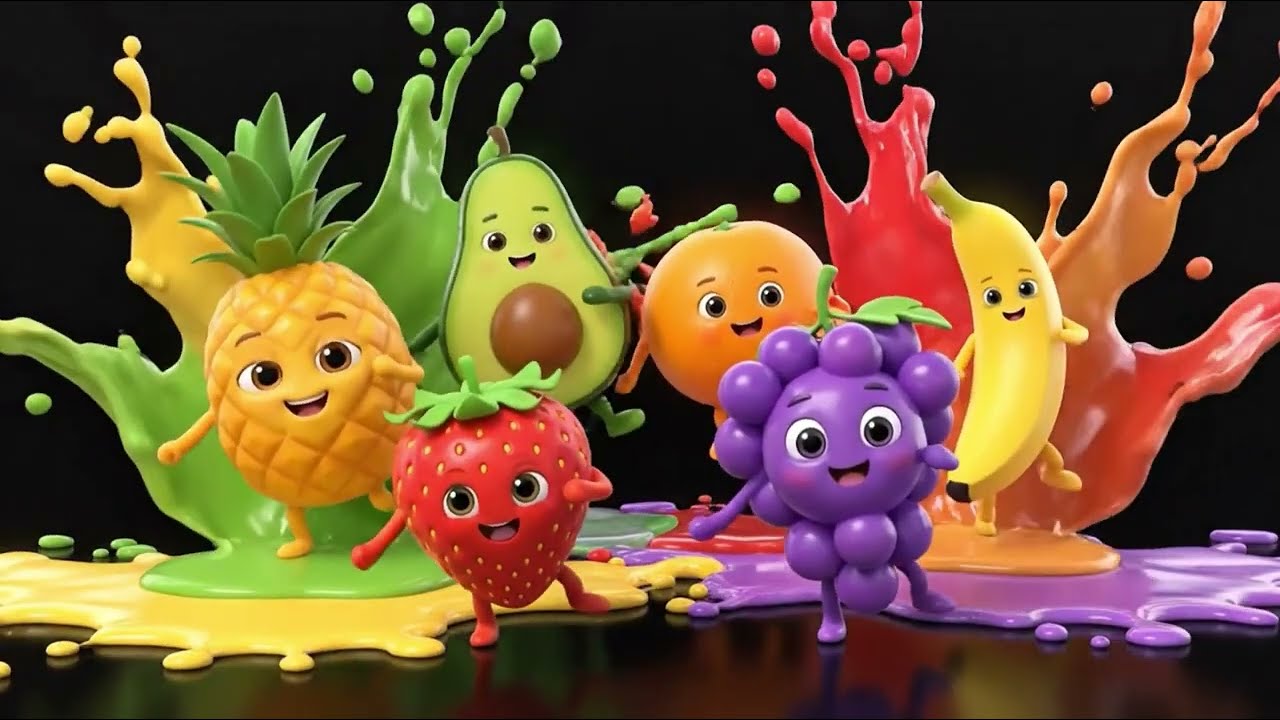 🎨 Learn Colors with Dancing Fruits | Fun Kids Animation