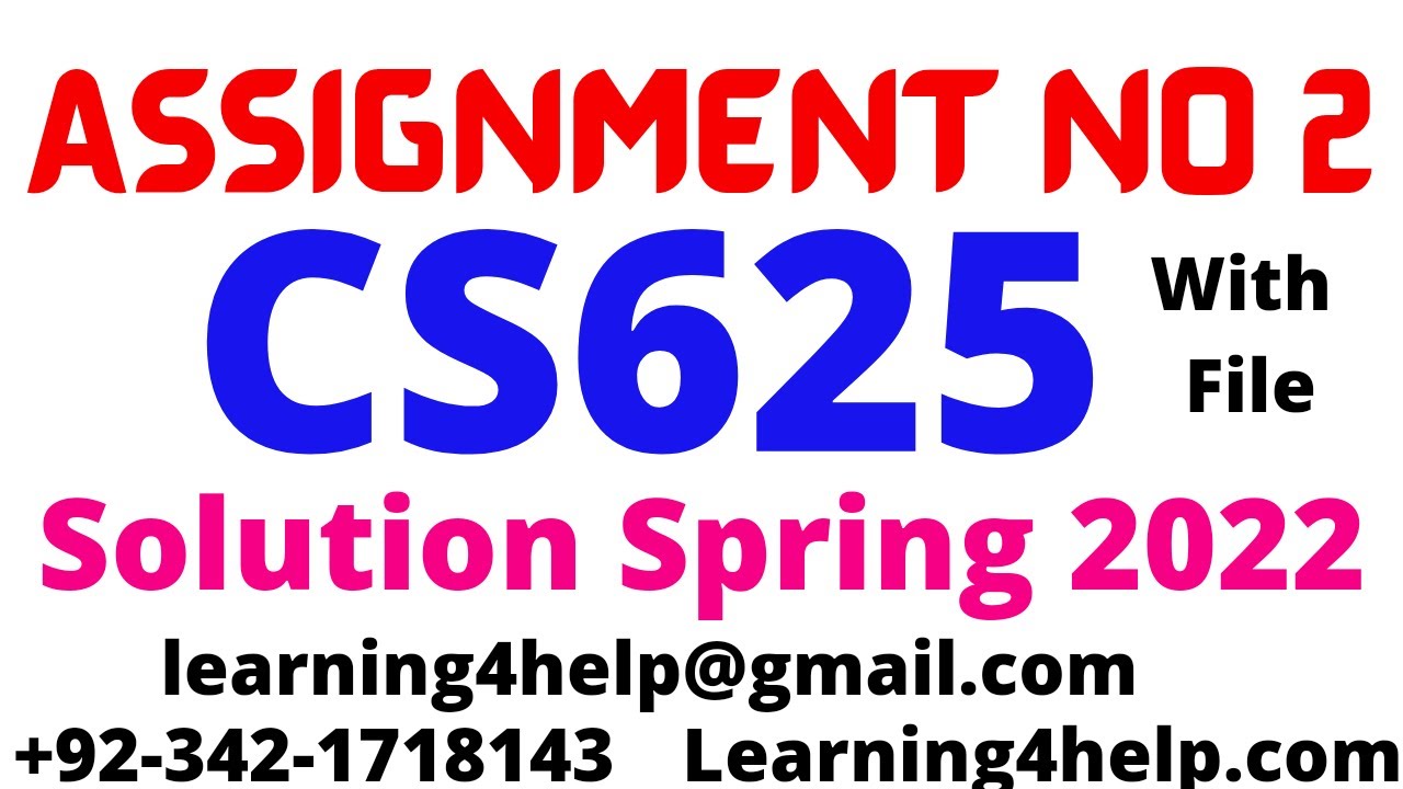 cs625 assignment 2 solution spring 2022 cs625 assignment 2 2022 cs625 assignment no 2 solution 2022