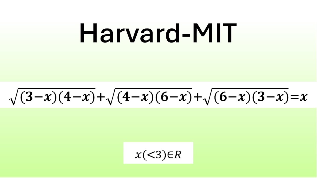 Сможете ли вы перехитрить это радикальное уравнение? | Гарвард-MIT 2024