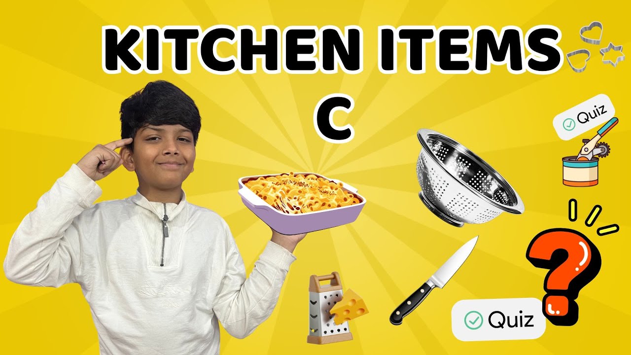 Kitchen Items A to Z – Letter C | Fun Alphabet Quiz for Kids |Wisdom World Kids 🌈