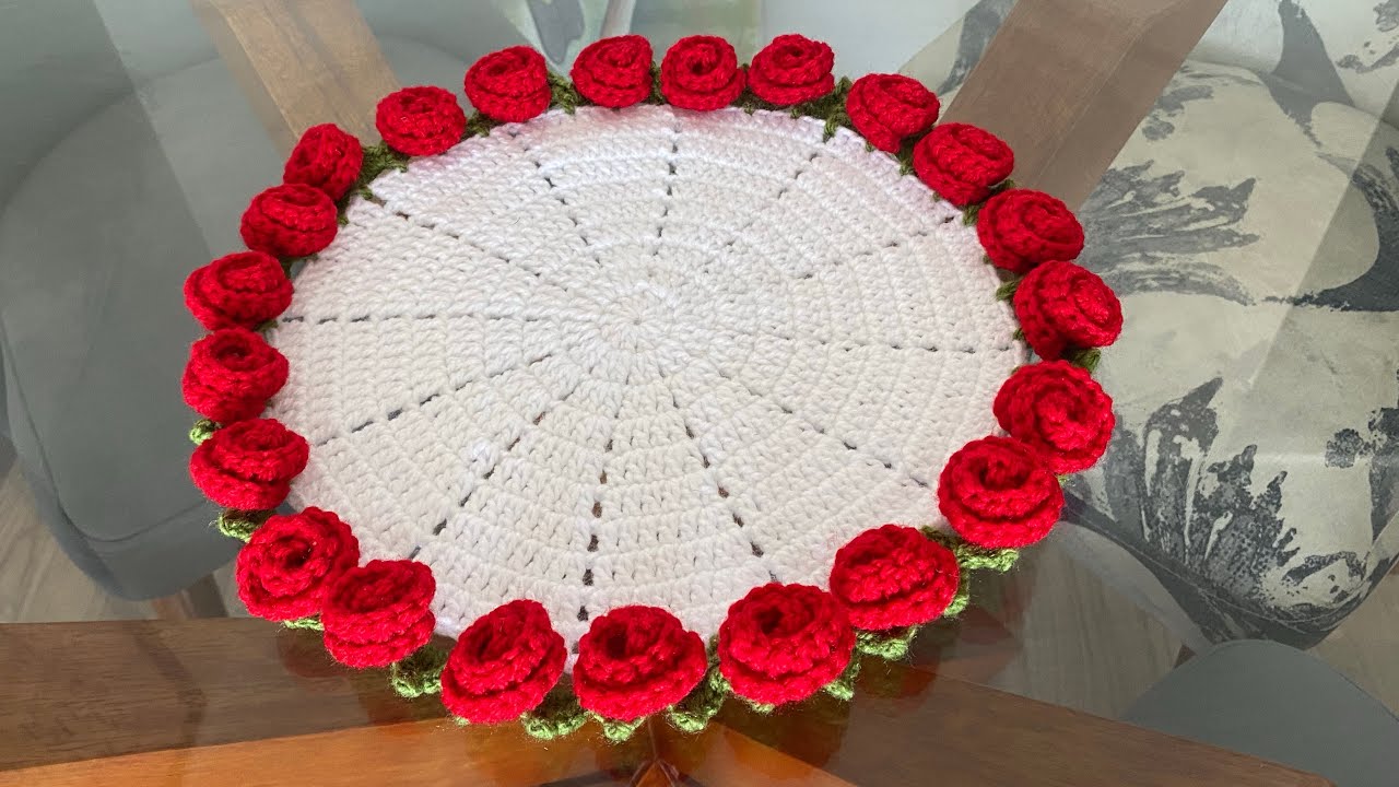 LA FAMOSA MANTA DE RAMO A CROCHET  | individual de mesa tejido a crochet | RAMO DE ROSAS