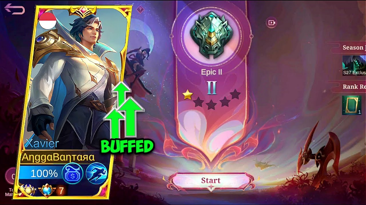 NEW BUFFED XAVIER FIRST GAMEPLAY IN NEW SEASON 27 - MOBILE LEGENDS