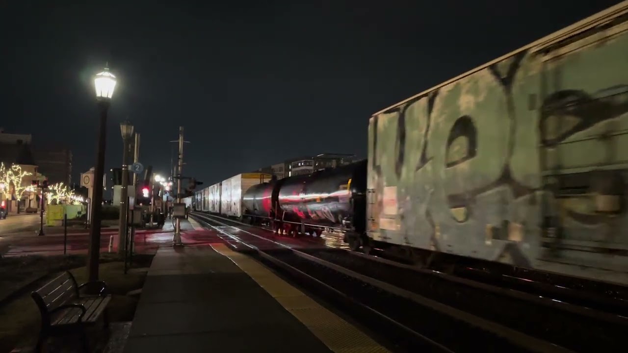 Eastbound UP manifest freight and Metra commuter #train 
