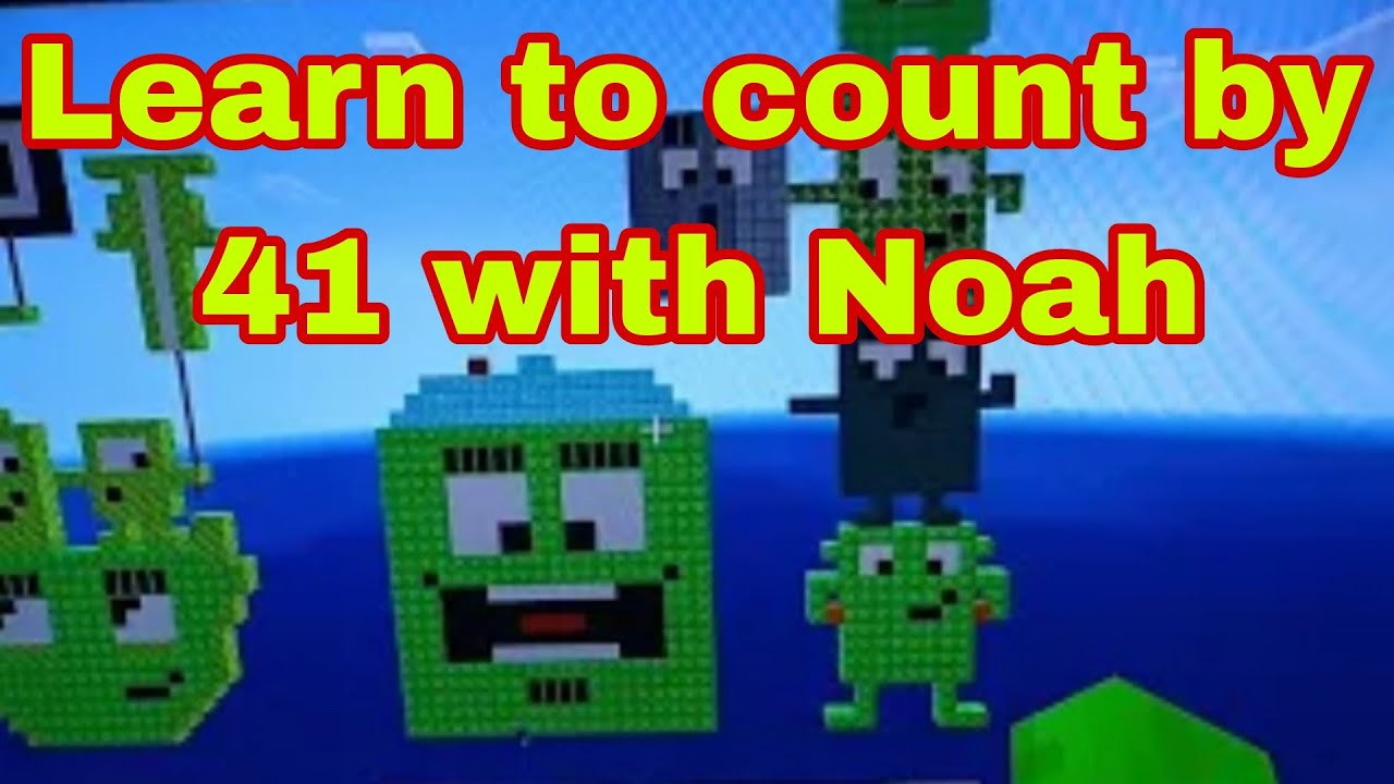 Learn to count by 41 with Noah, Minecraft Number blocks
