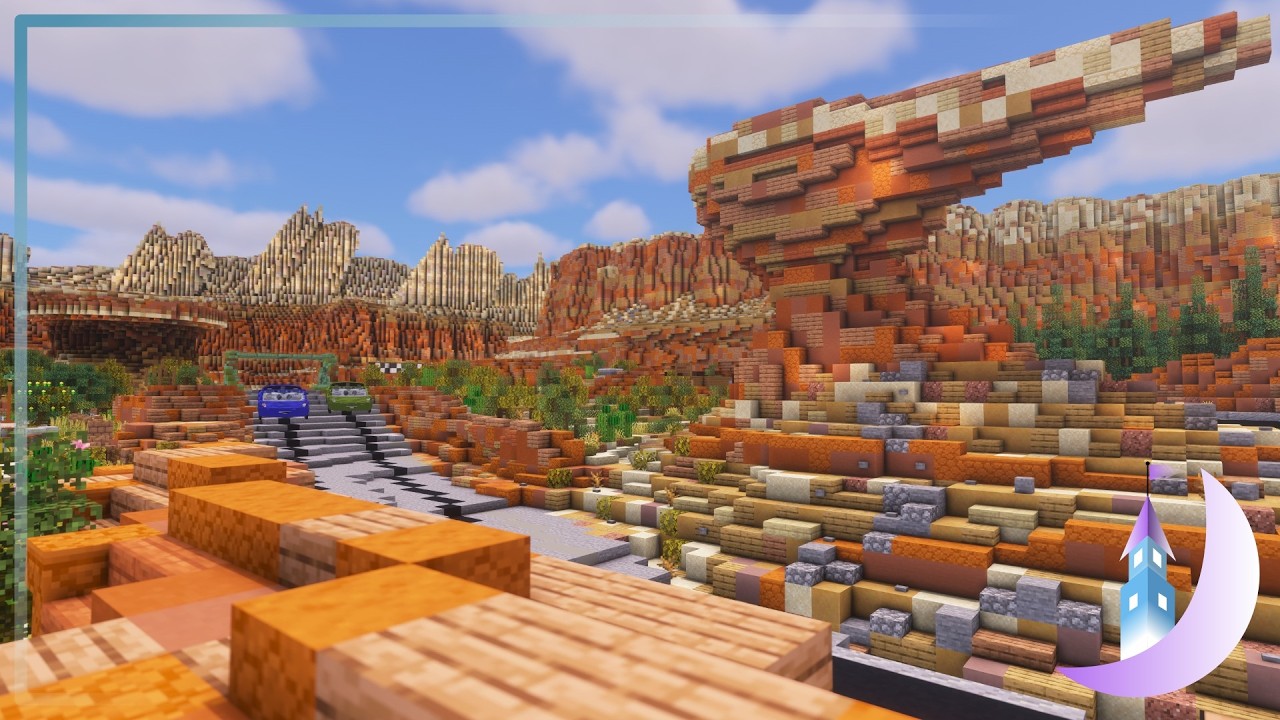 [4K] Radiator Springs Racers ~ Minecraft Ride POV