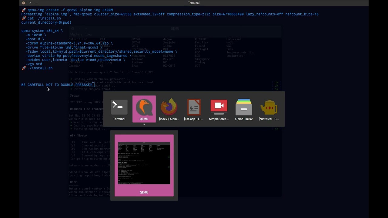 Install ALPINE LINUX in QEMU (2025)