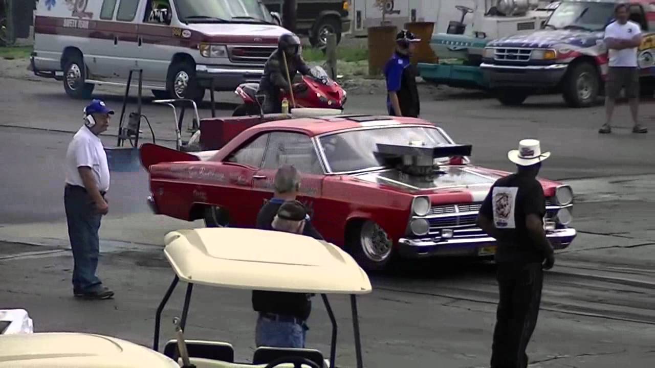 Bad Ass Ford Fairlane @ Milan Dragway Race 1