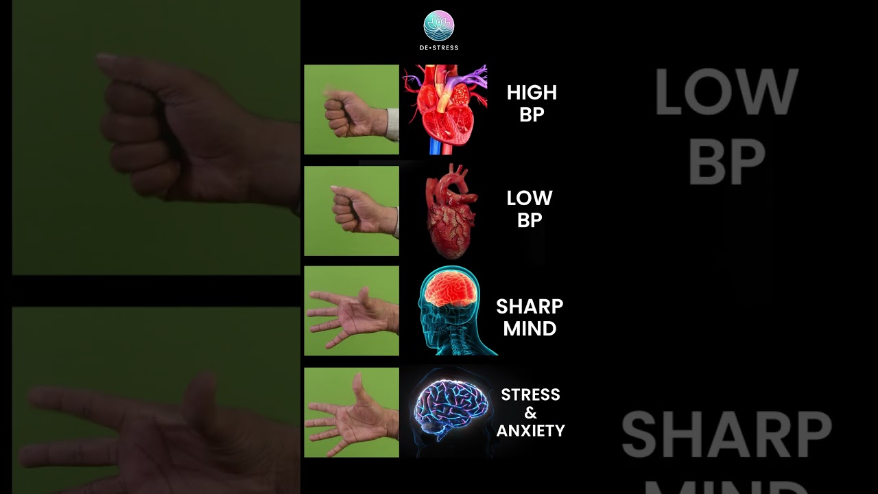 Instant Relief Mudras for Stress, BP & Anxiety |#MudraTherapy #StressRelief #shorts #reels #facts