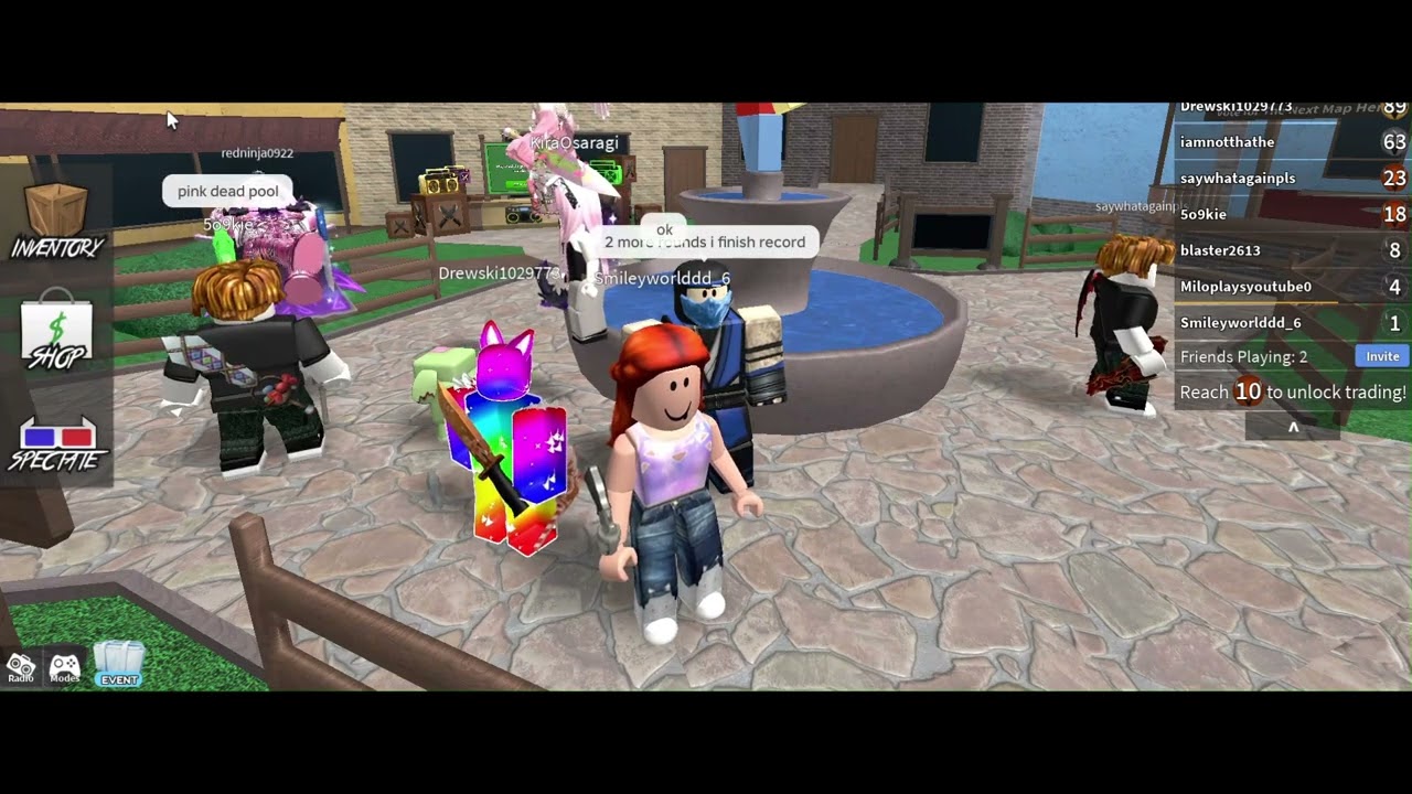 Playing mm2 with friends | Miloplayz mm2