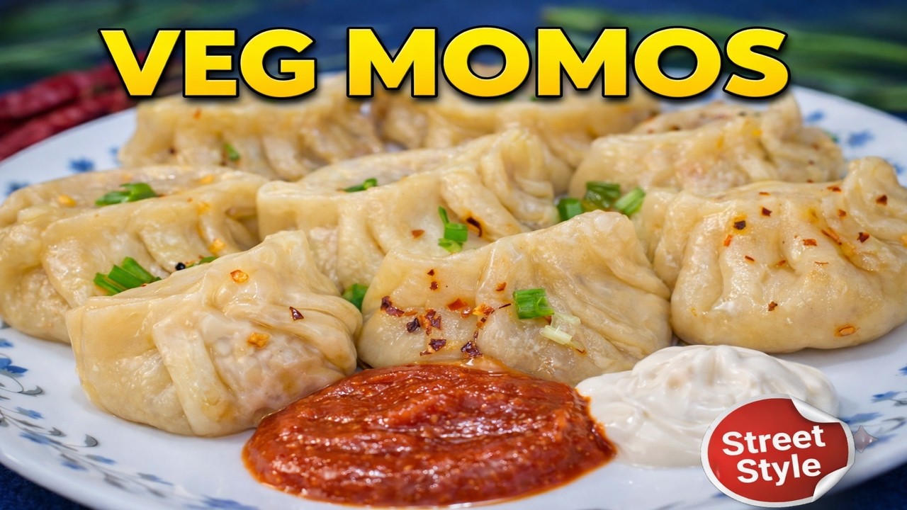 ठेले वाले मोमोज बनाए बिना स्टीमर के | Veg Momos Recipe | 100% Street Style Taste