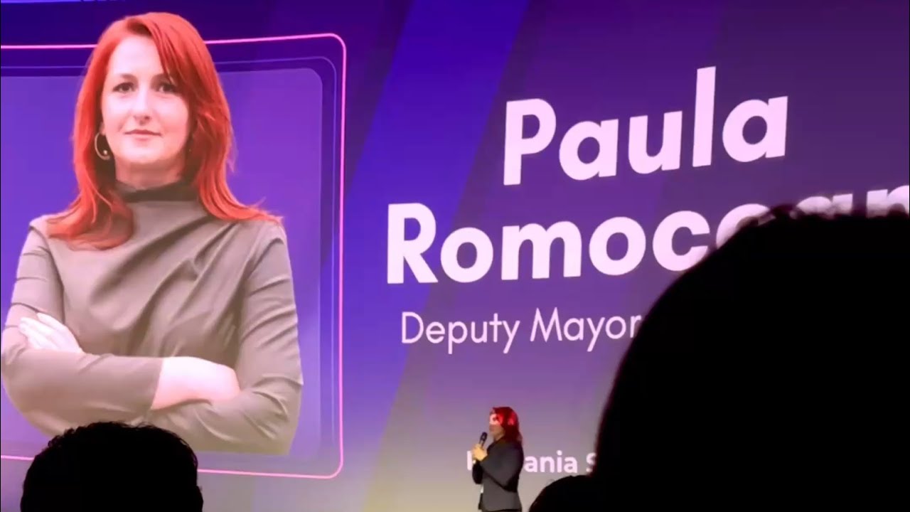 Паула Ана, вице-мэр Тимишоары из Румынии, на #RomaniaStartupSummit от @tmstartups