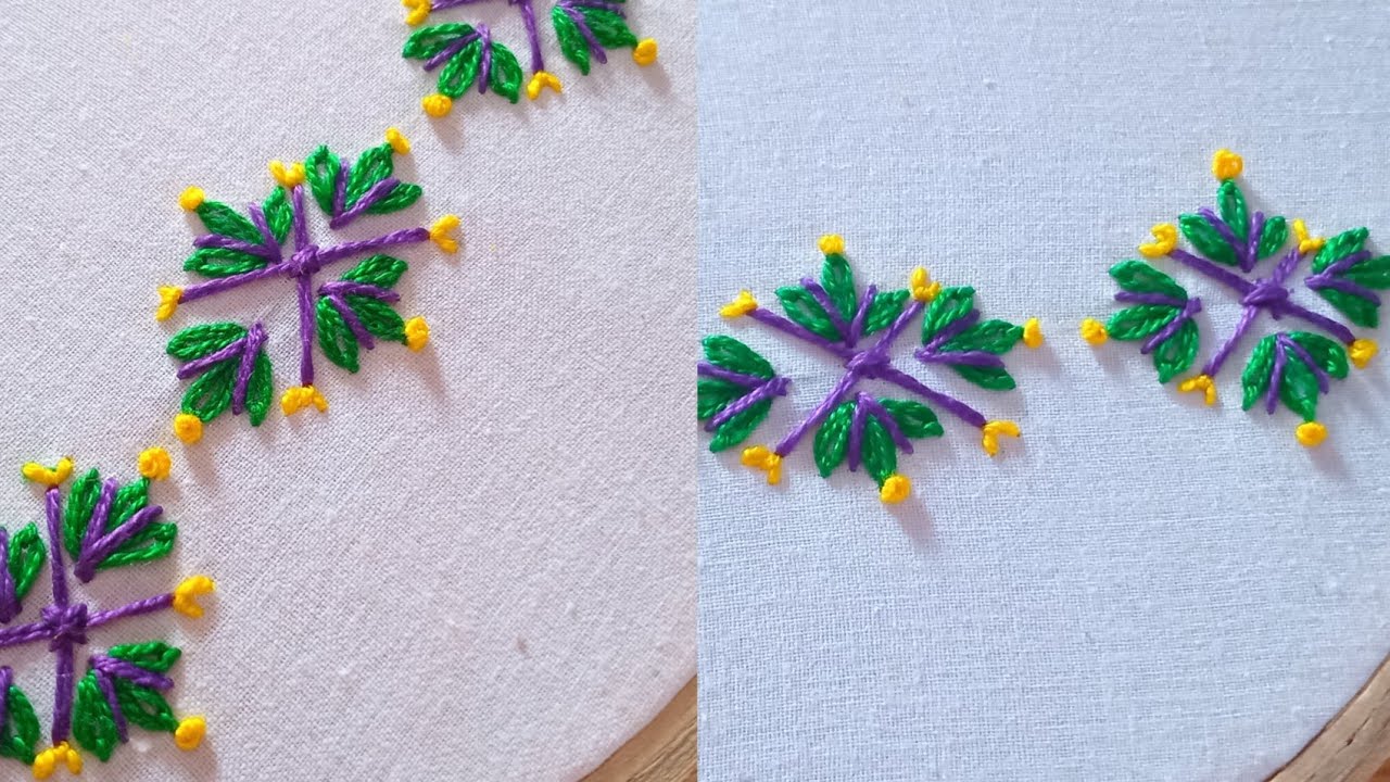 Beautiful Attractive Hand Embroidery Border Desgin For Beginners ♥️ Bordado 