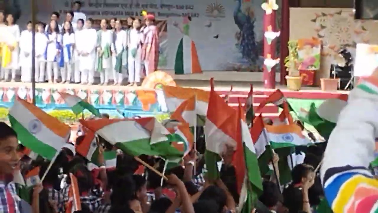 my daughter sang a song @78th independence day flag🇮🇳