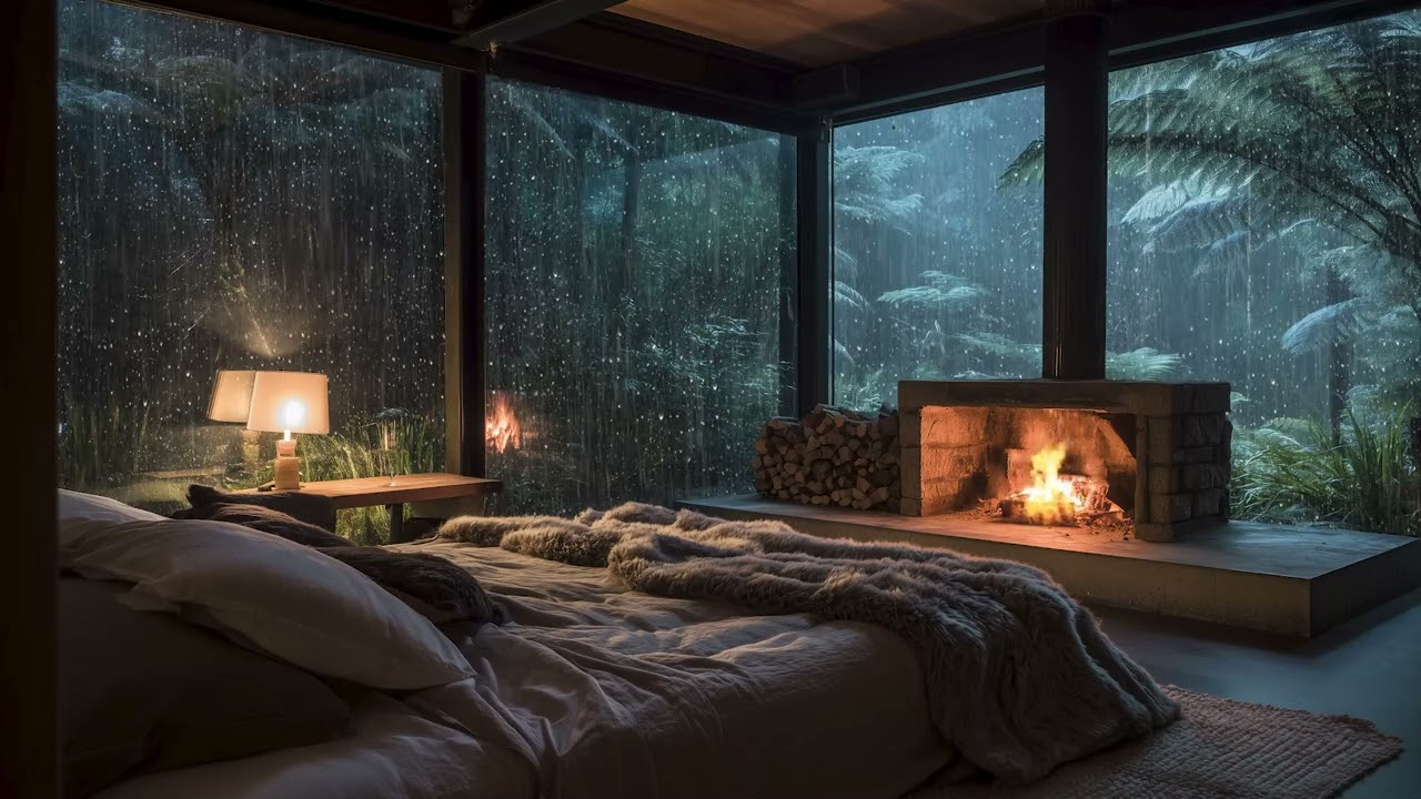 Deep Sleep in 5 Minutes | Rainy Room with Piano Music to Release Stress & Calm Your Mind