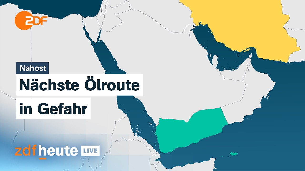Huthis blockieren Meerenge im Roten Meer: So beeinflussen Irans Verb&uuml;ndete den Krieg | ZDFheute live