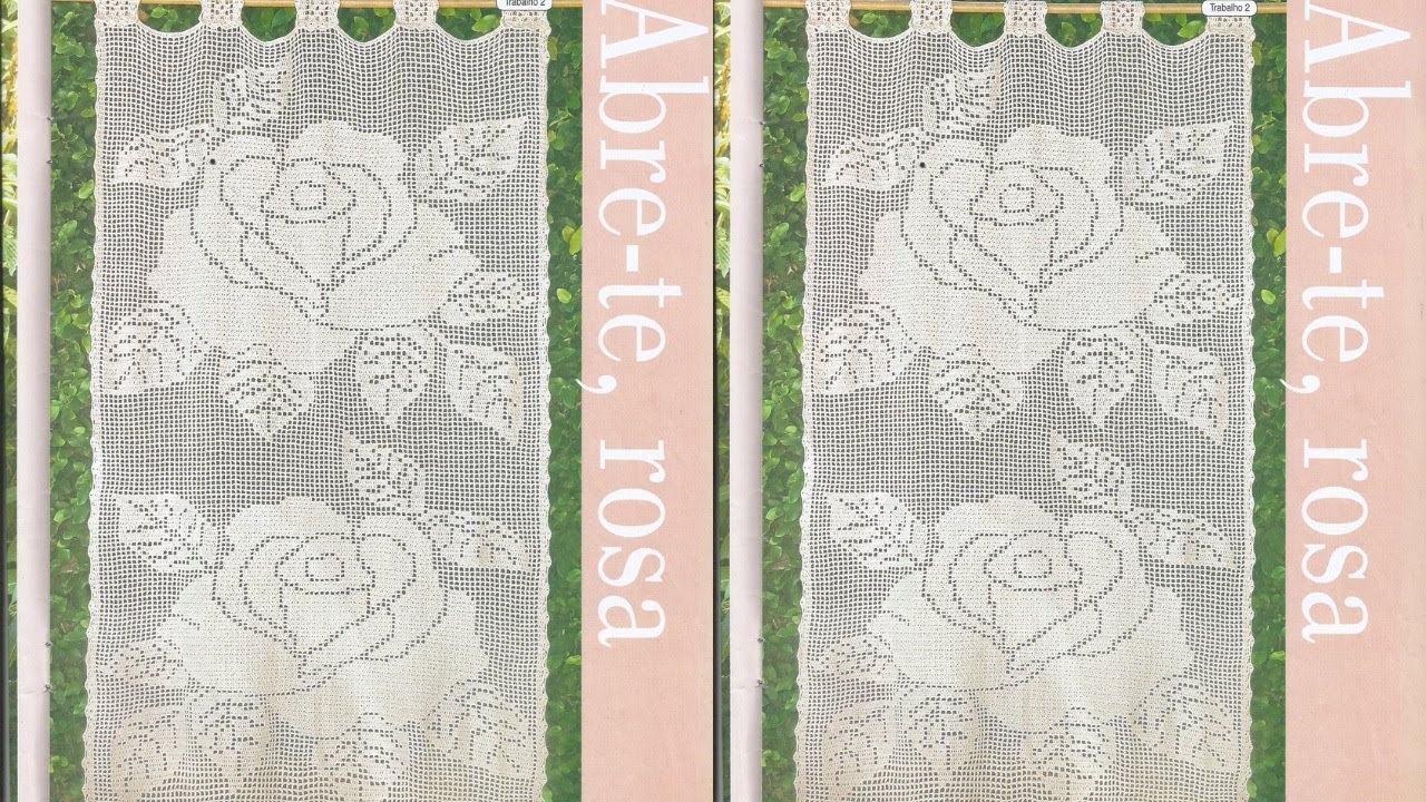 CORTINA DE CROCHÊ 2 ROSAS 6