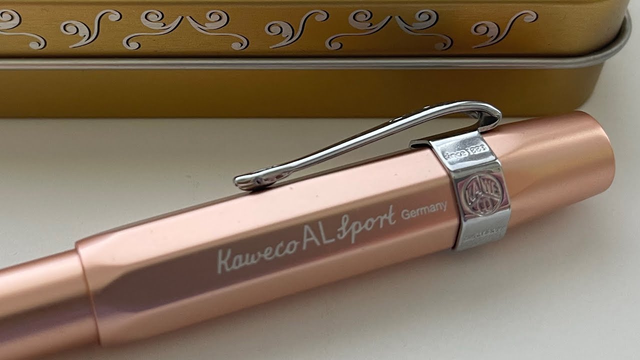Kaweco AL Sport Aluminum Fountain Pen Review 🖋 Rose Gold Edition MEDIUM NIB