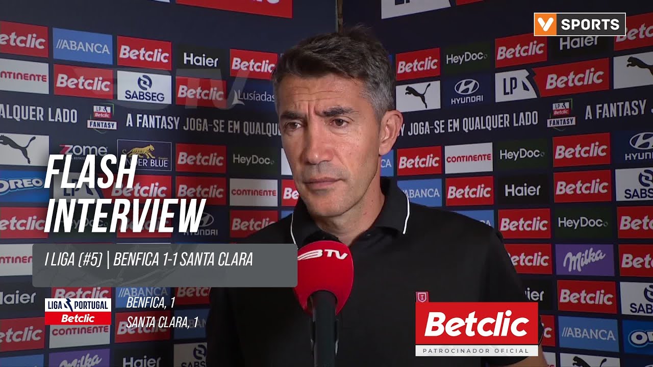 I Liga (#5) | Benfica 1-1 Santa Clara: Flash Interview Bruno Lage