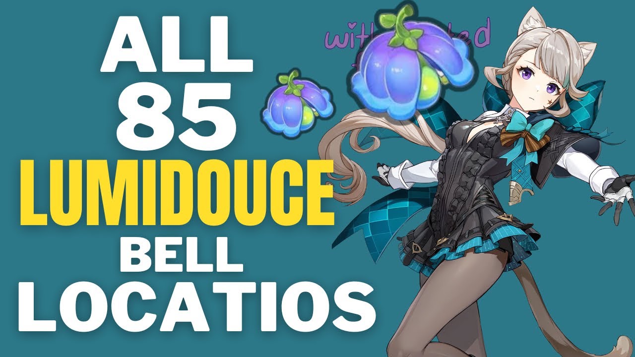 ALL 85 Lumidouce Bell Locations FAST & EFFICIENT Farming Route Genshin Impact 4.0 Lynette Material