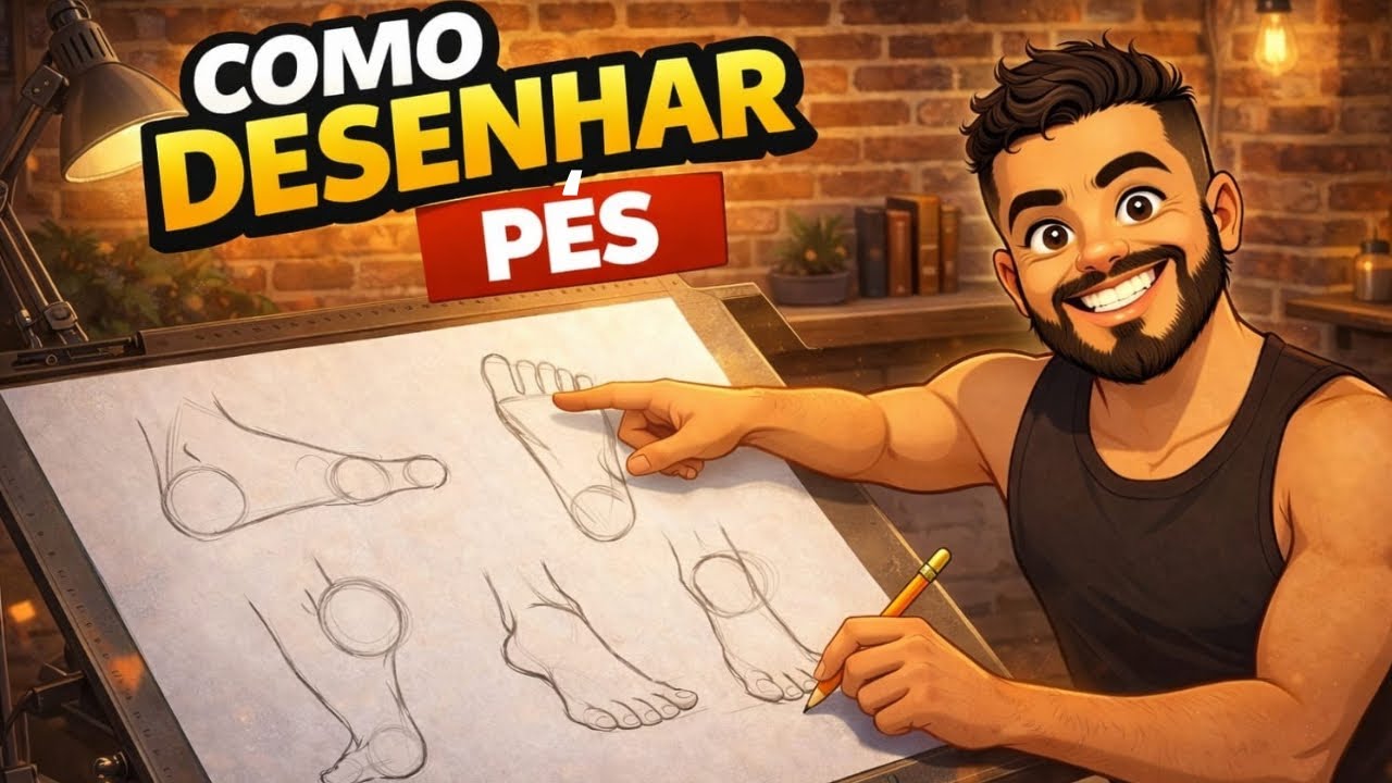 como desenhar p&eacute;