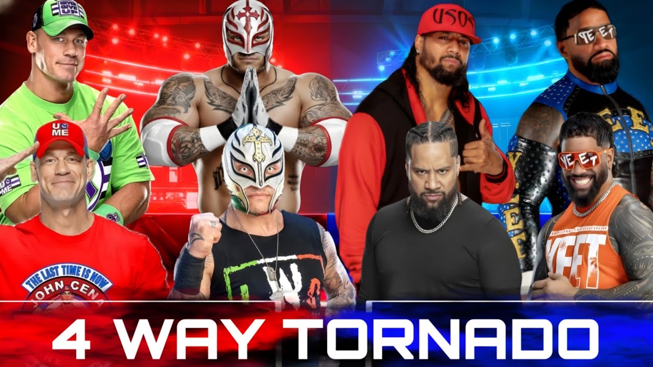 WWE 2K25 - 4-сторонний командный матч Tornado Tag - TEAM Джон Сина против Гиганта Рей Мистерио пр...