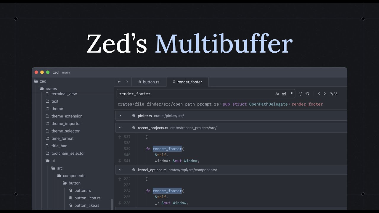 5 ways to speed up your coding workflow with Zed's multibuffers