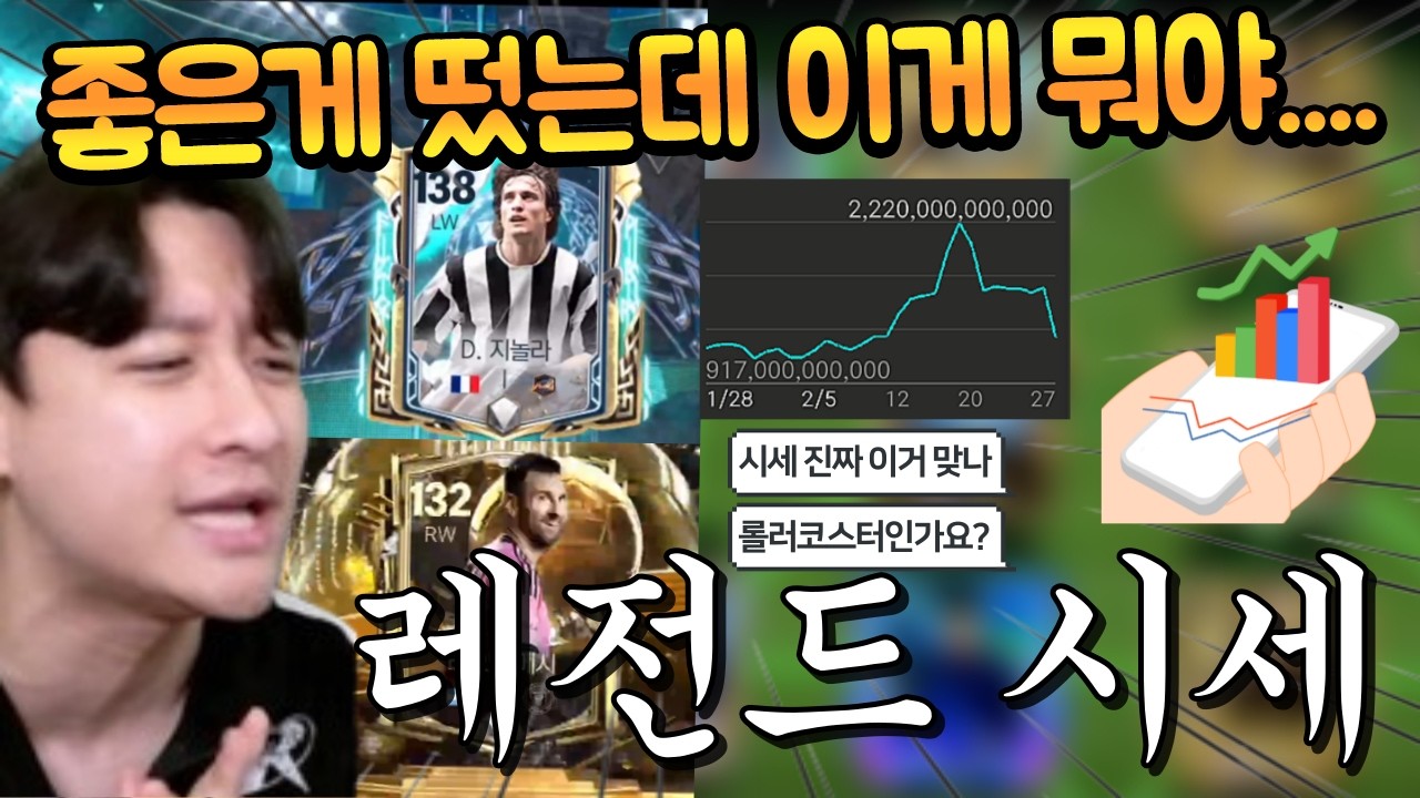 1티어 선수들 엄청 나와서 좋아했더니 매물 오지게 쌓여서 구단가치까지 다 떡락 중이라고?? FC모바일
