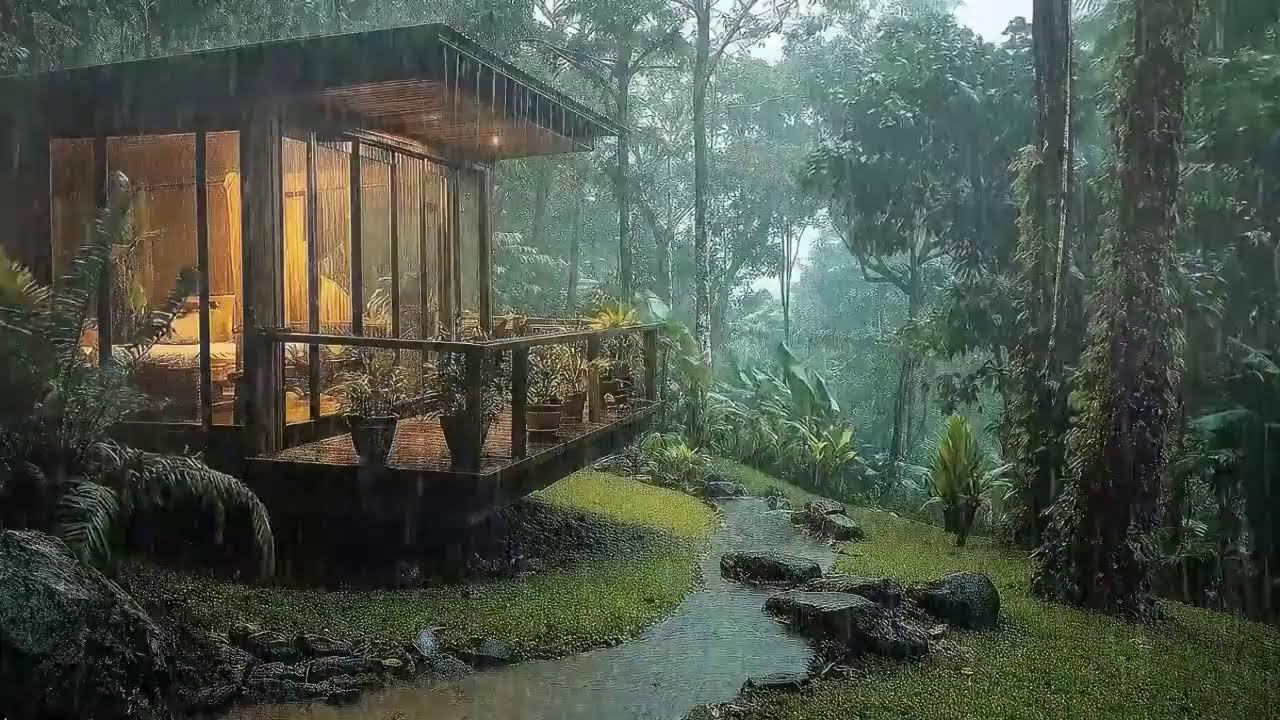 Dark Rain and Thunder Sound That Puts Your Body Into Automatic Sleep State
