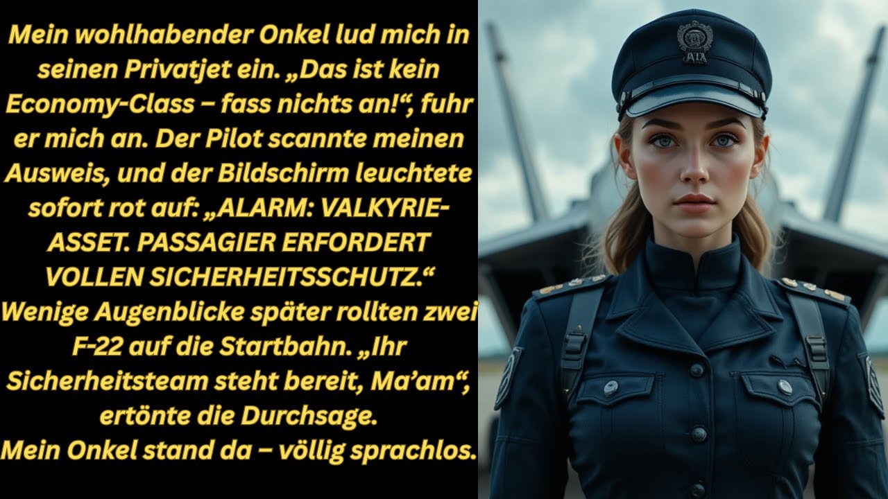Mein reicher Onkel demütigte mich in seinem Privatjet – doch dann tauchten F-22 Kampfjets auf