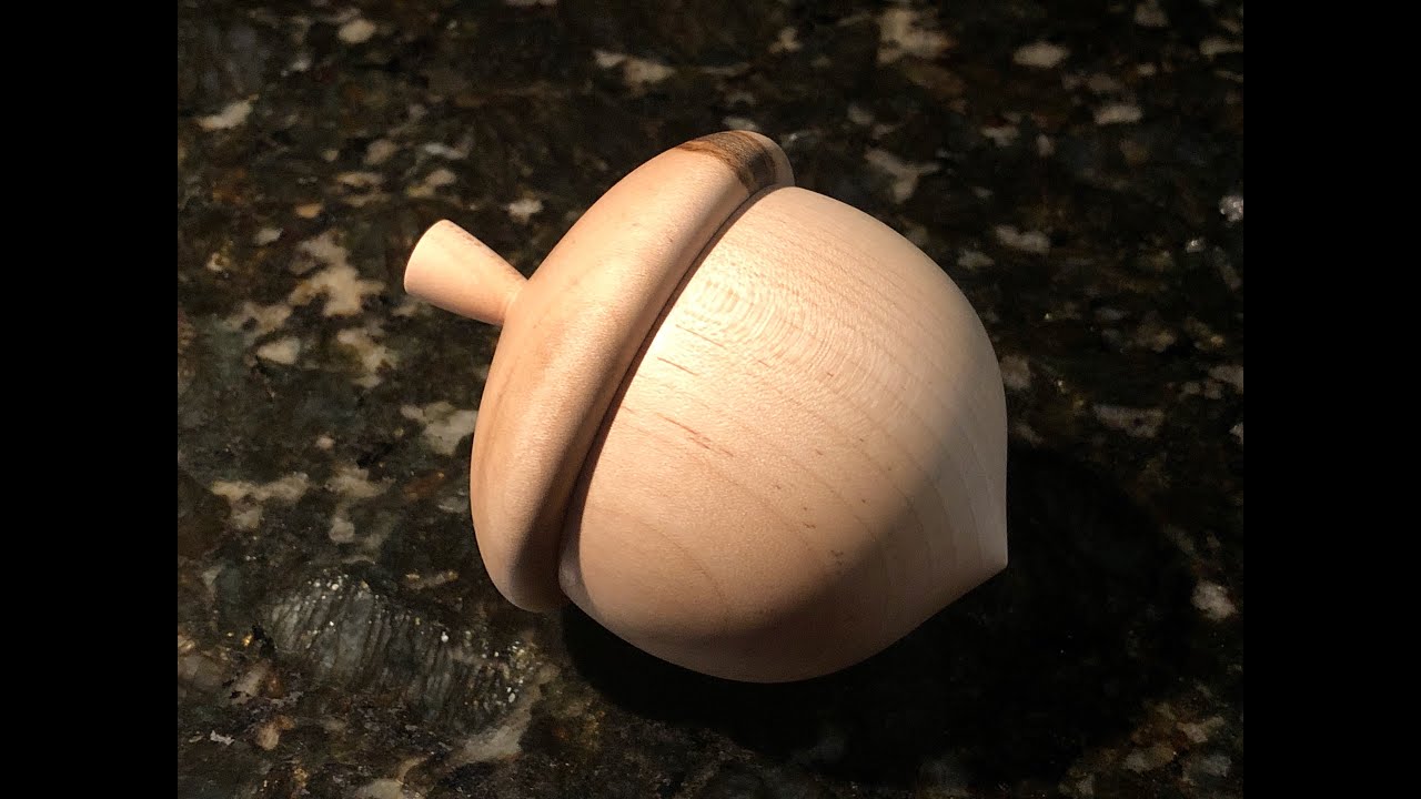 Woodturning Ambrosia Maple Acorn box