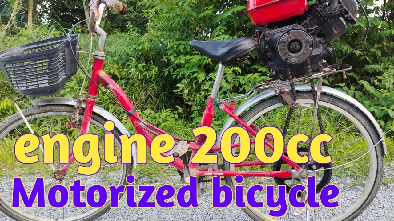 How to make a Motorized bicycle with engine at home