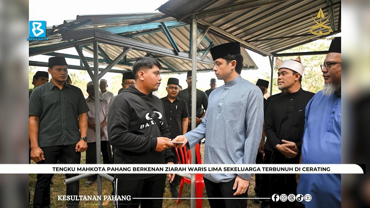 Tengku Mahkota Pahang berkenan ziarah waris lima sekeluarga terbunuh di Cerating