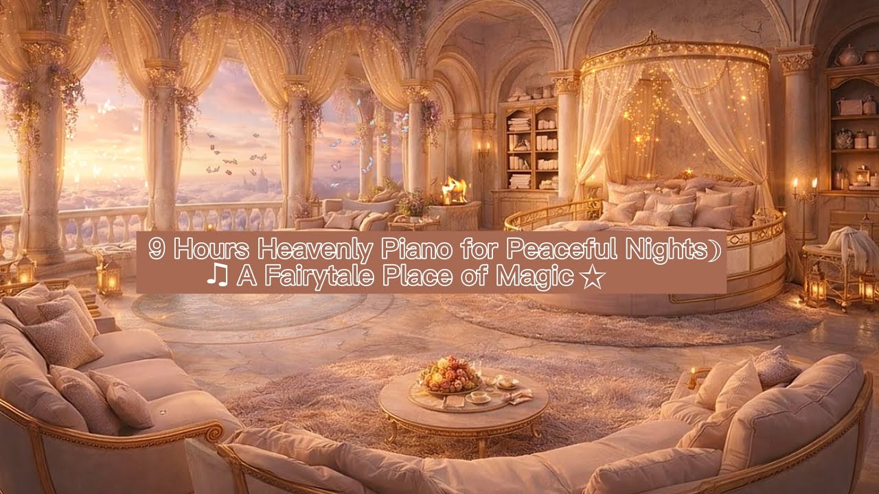 You’ve Entered a Fairytale Place of Magic✨Heavenly Piano for Quiet Thoughts♡ Golden 9 hour Piano⭐️