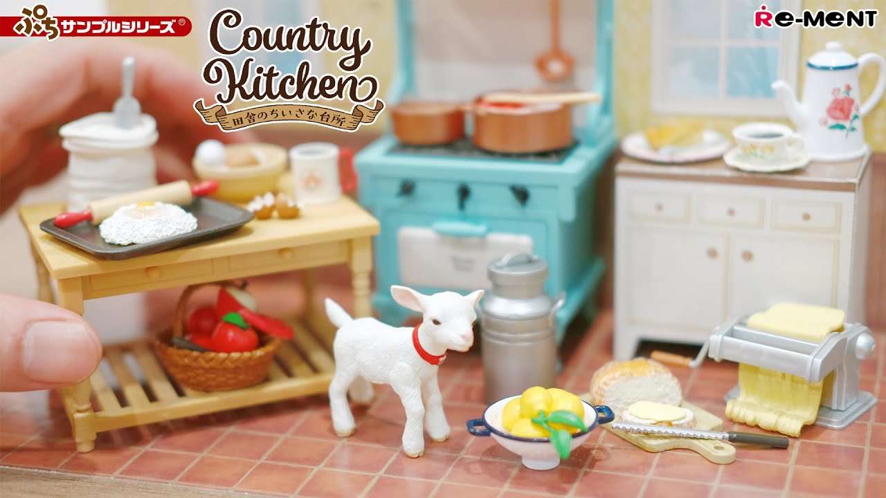 RE-MENT || UNBOXING Country Kitchen ASMR - Mini Toys, Miniature Furniture