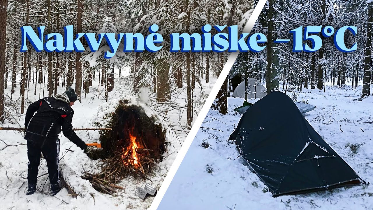 Nakvynė miške -15°C