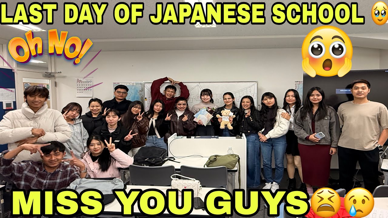 LAST DAY OF JAPANESE SCHOOL 🥹 | HERDA HERDAI SAKKYO BABAIE 😊