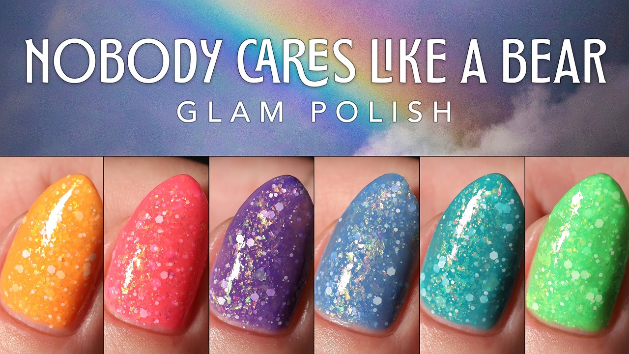 💅 Nobody Cares Like A Bear by Glam Polish | Natural Nail Swatches