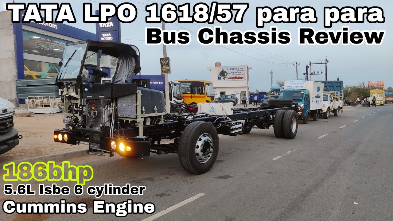 TATA LPO 1618/57 PARA PARA AC BUS CHASSIS 186hp 6 cylinder CUMMINS DIESEL ENGINE