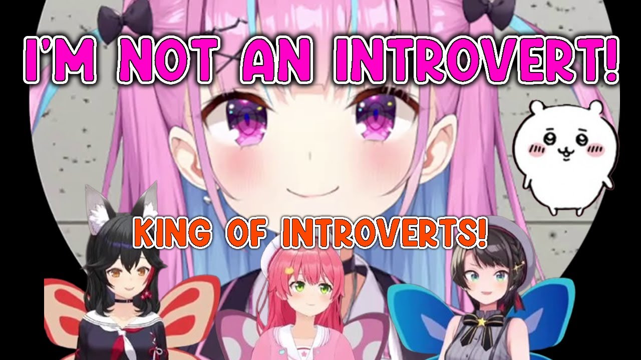 Aqua gets teased by 3 fairies when she complains about being labeled as an introvert by the Holomem