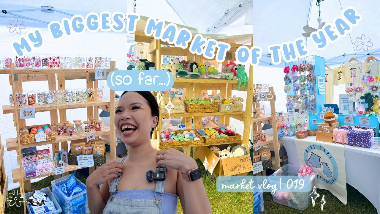 I sold over 270 items in 2 days - Market Vlog at Eden Corn Festival - it was WILD 🤯