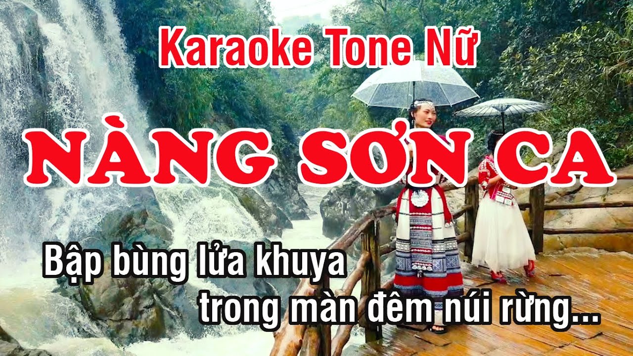Nàng Sơn Ca Karaoke ❖ Beat Chuẩn Tone Nữ (Đô Thứ) ► Karaoke Lê Thiết