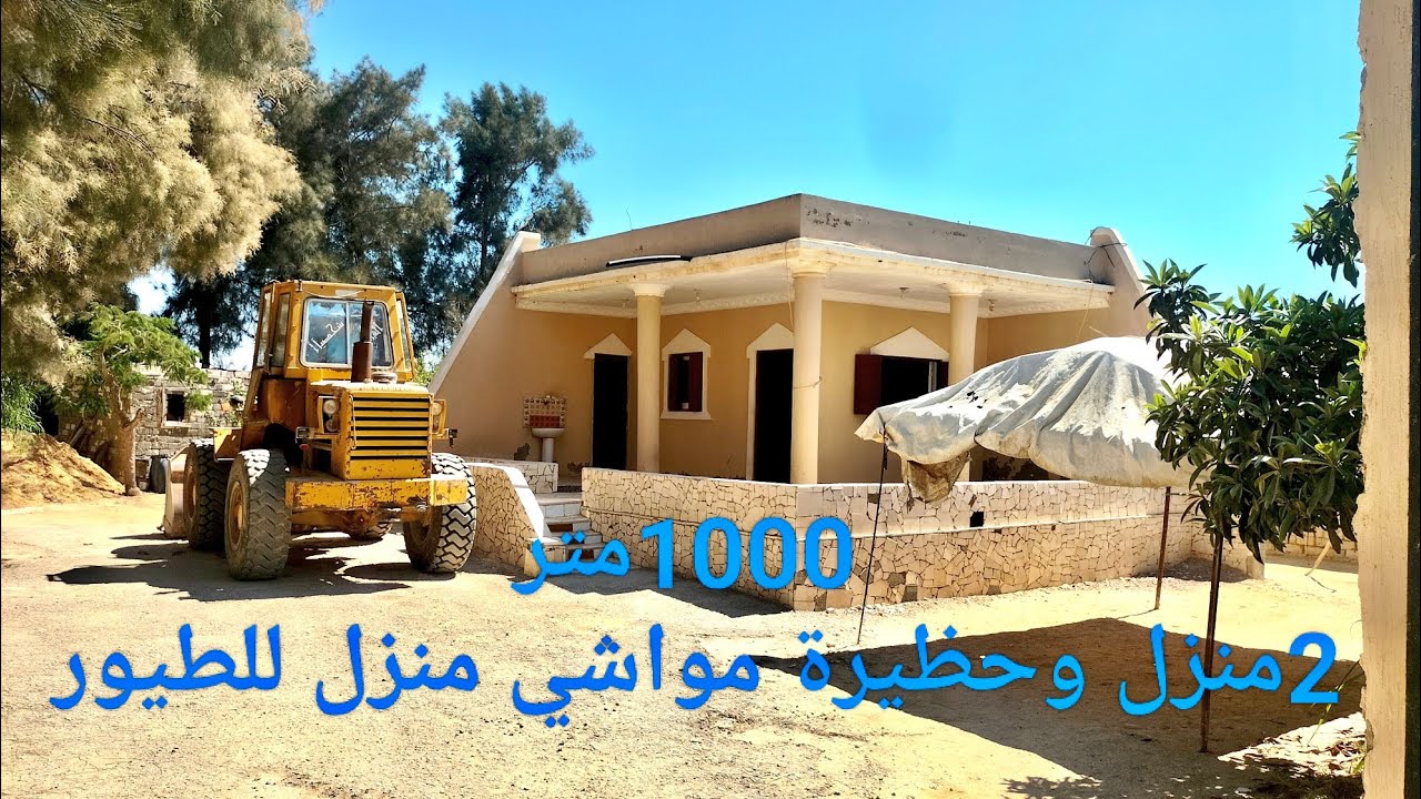 منزل كبير ومنزل صغير وحظيرة مواشي ومنزل للطيور على مساحة 1000متر متنسوش لايك للفيديو