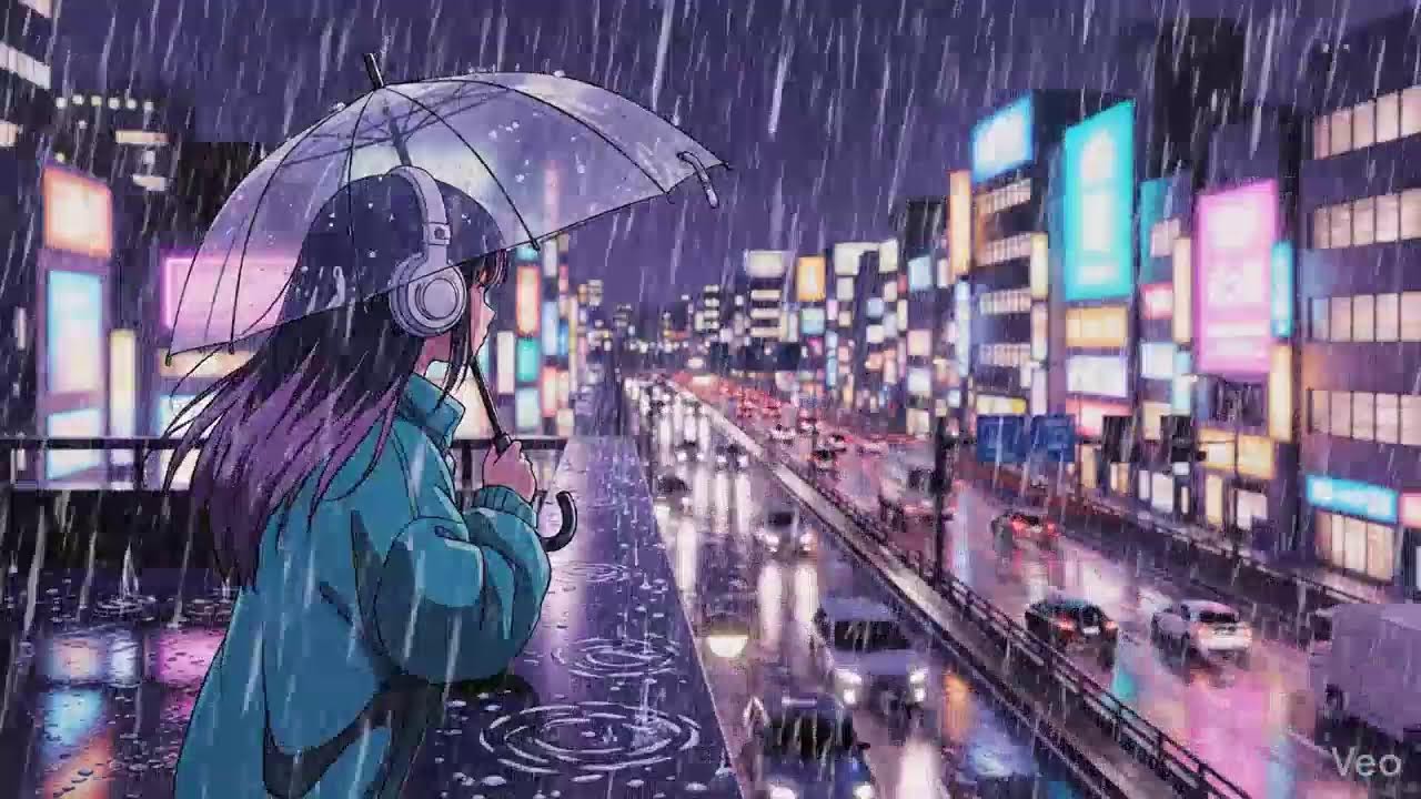 🌙 Late Night Study Music | 🎧 Lofi Hip Hop for Focus, Sleep & Calm | Rain Stream | The Japanese Town