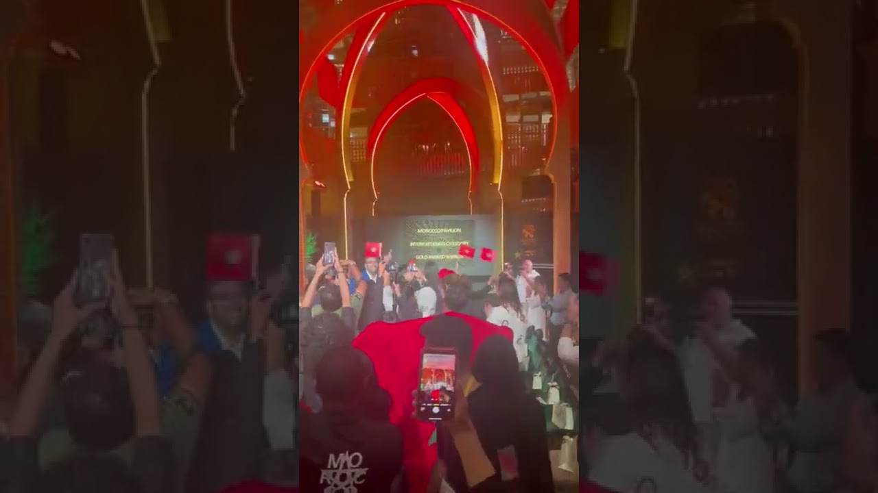 Mohamed Dekkak at the awarding of Morocco Pavilion for the best interior design at Expo 2020 Dubai