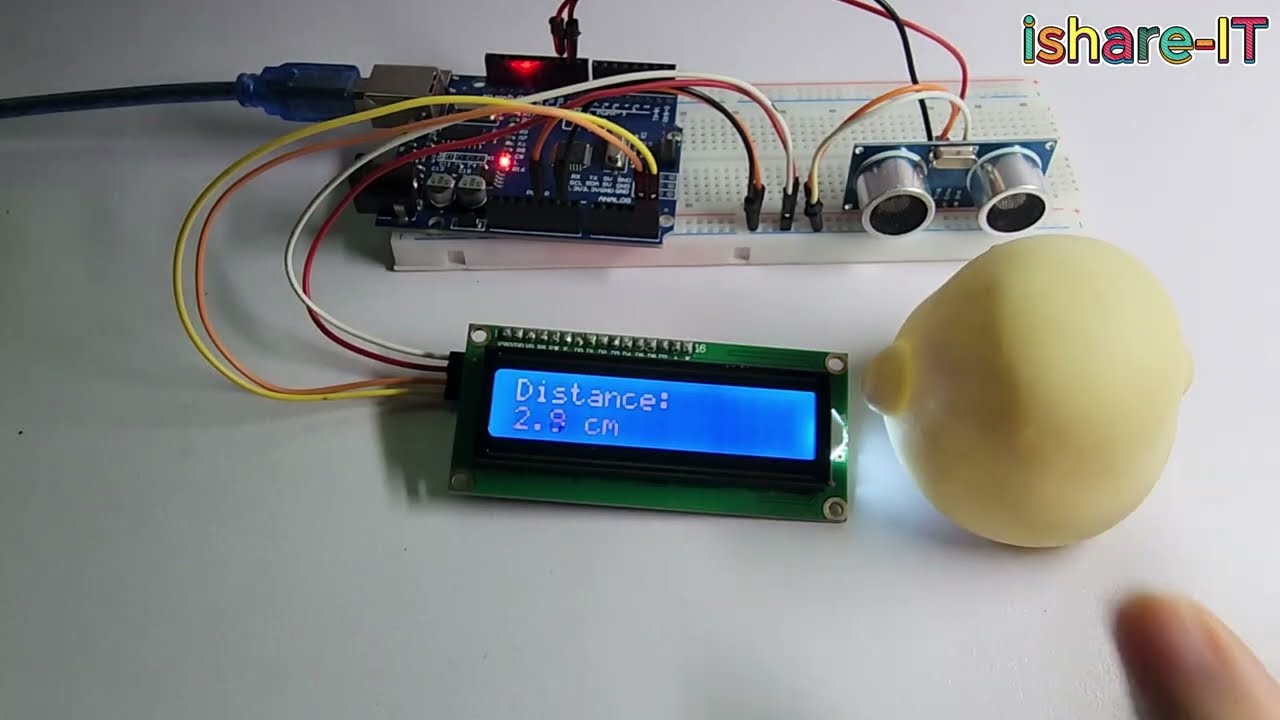 [Lập trình nhúng Arduino] Bài 24: Cảm biến HC-SR04 Sensor và LCD16x2-I2C